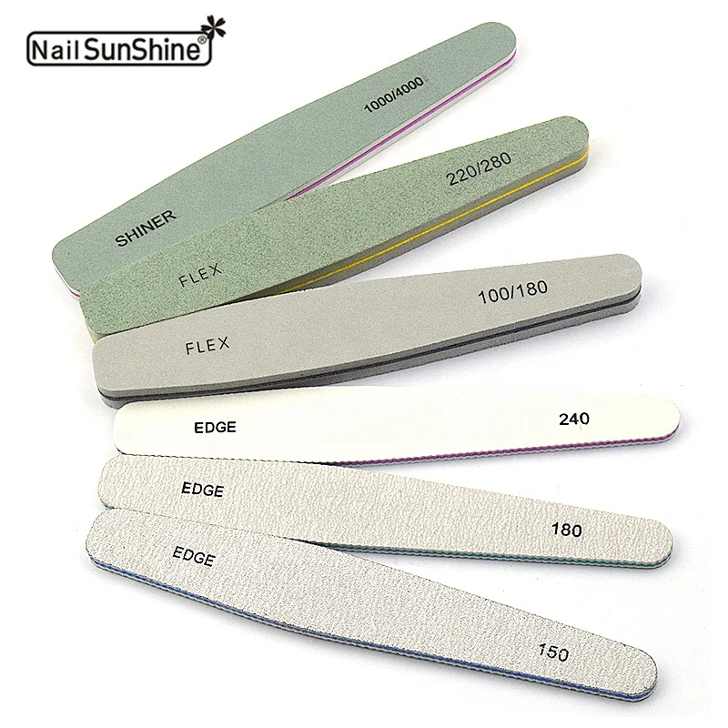 Nail SunShineWholesale 6pcs/set professional Disposable manicure nail tools sandpaper custom printed nail file set