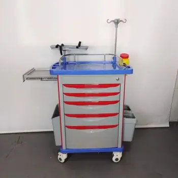 BT-EY001B Cheap Hospital resuscitation Crash Cart Medical Emergency Trolley with 5 drawers price