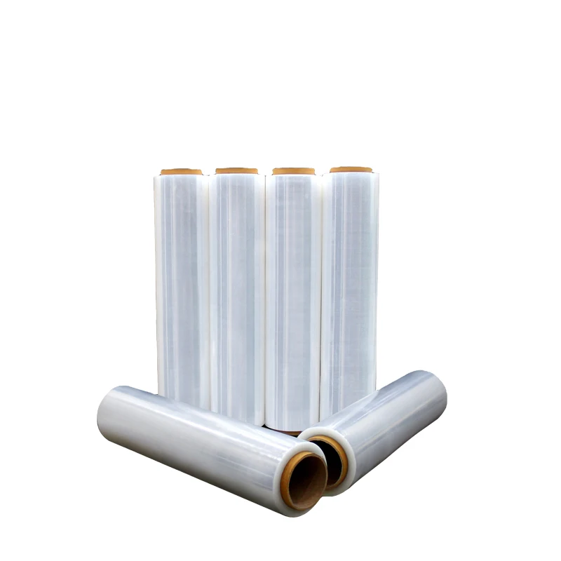 High Logo Transparent 300m PE Polyolefin Roll 50cm Soft Moisture-Proof BOPP LLDPE Plastic Stretch Film Food Wrapping Tea Bag