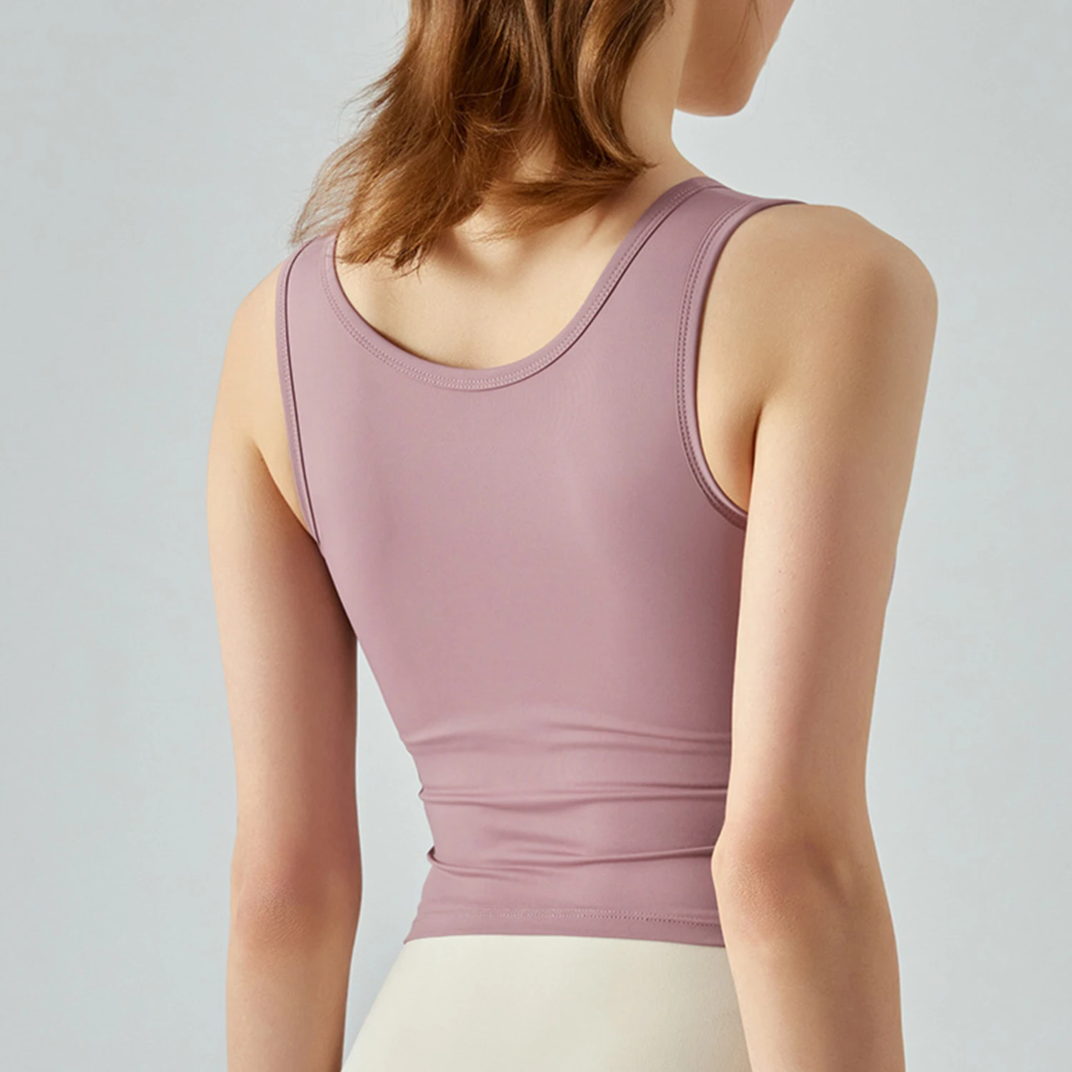 2025 New Arrivals High Quality Yoga Tank Tops Gym Sports Fitness Cross-fold Yoga Vest with Pleated Design and Chest Pad