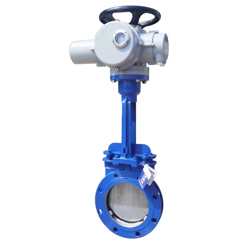 PN10  WCB  Flange end Electric Knife Gate Valve