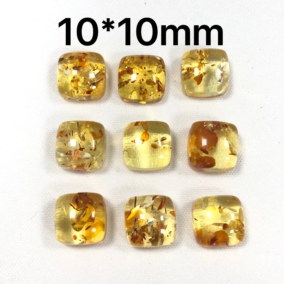 Factory custom Natural Amber Round multi-faceted angle bare stone ring gem Loose Gemstones for Jewelry Settings flower amber