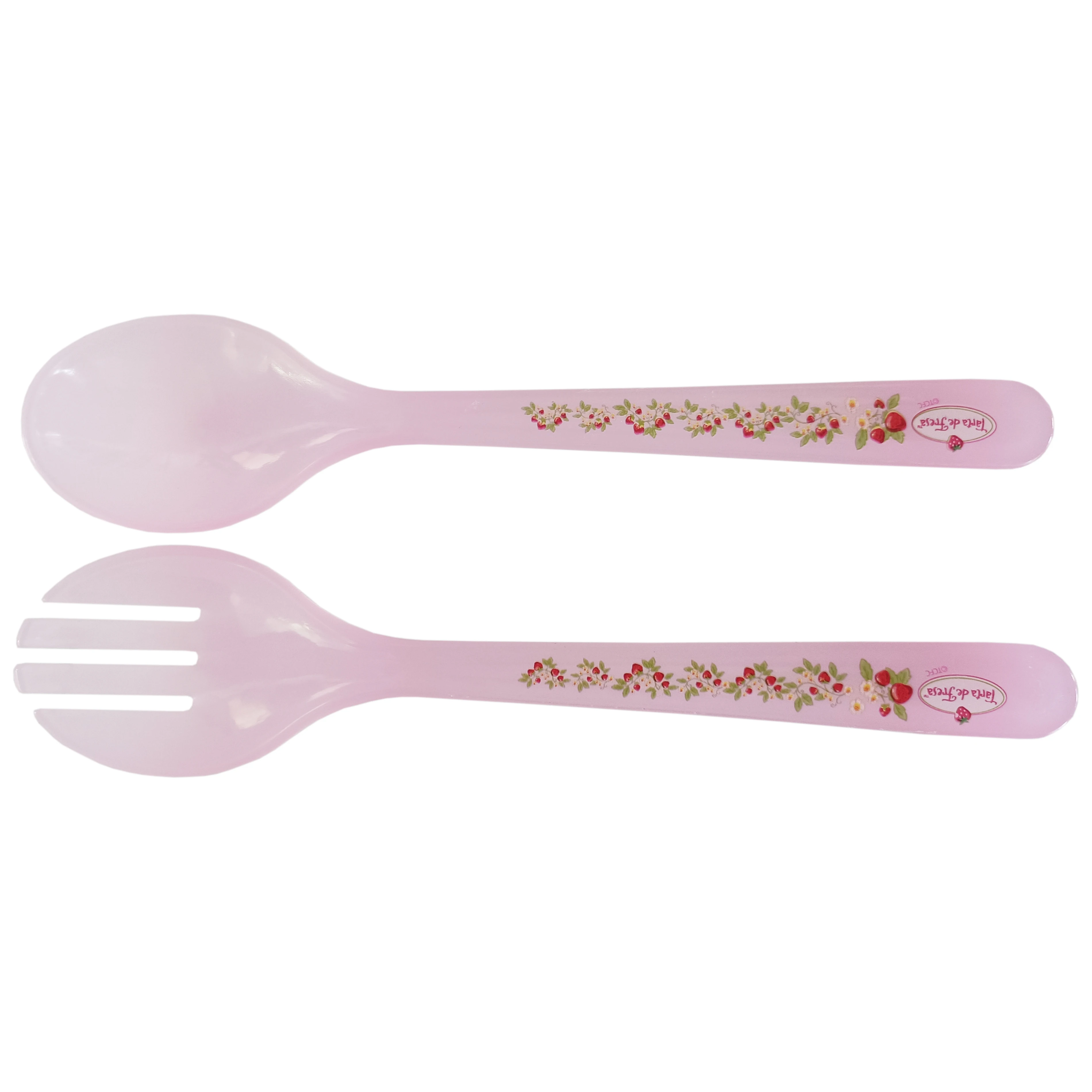 Набор пластиковых ложек и вилок для салата длиной 20