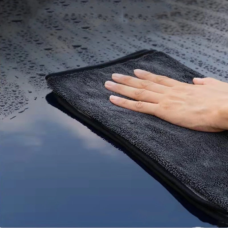 Custom Microfiber Cleaning Cloth Rags Twisted Loop Car Absorbent Window Auto Cleaning Cloth Car Wash Towel