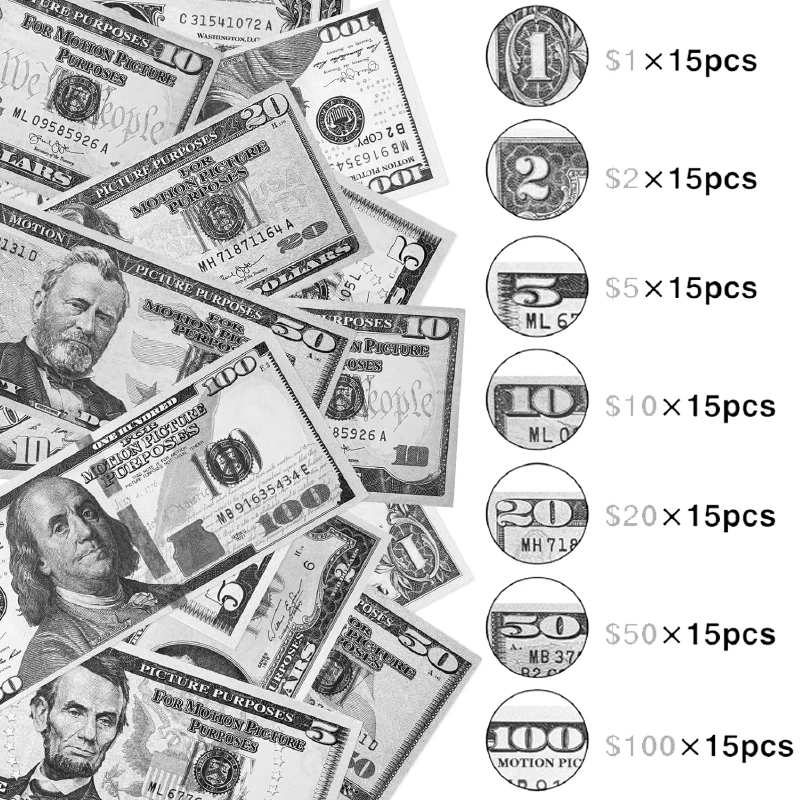 High Quality Kids Dollars Euro Canada Party Novelties Polymer Notes Prop Money UK