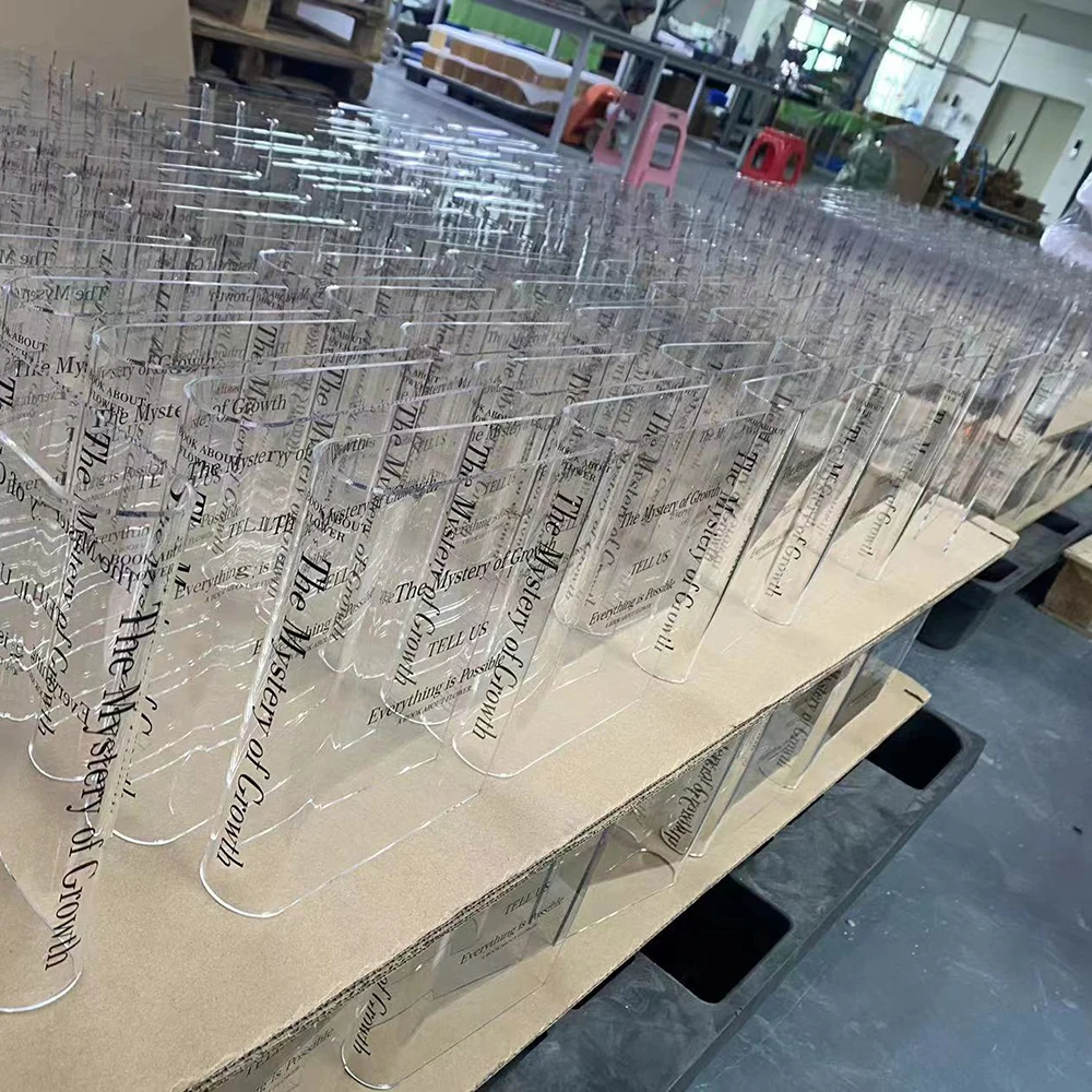 2023 Hot selling Nordic Luxury Crystal Acrylic Vases For Wedding Center Table Book Shaped Flower Acrylic Vase