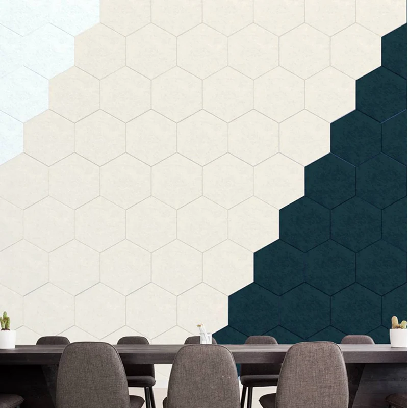 Cinema Wall Panel Soundproof Hexagon Pet Acoustic Panel