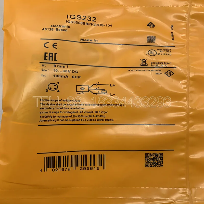 Brand new original inductive sensor IGS232 IGS233 IGS234 IGS235 one year warranty