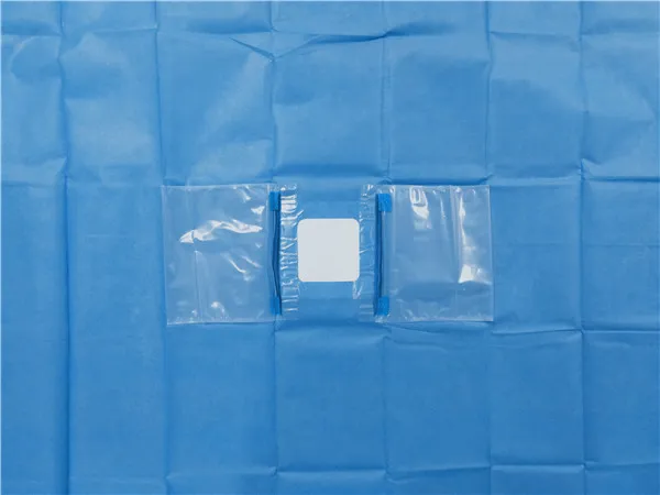 CE ISO13485 EO Sterile Disposable Ophthalmology Eye Drape Manufacturer With Collection Pouch