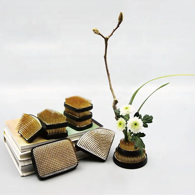 KZ-D60 Stainless Steel Wholesale 60mm dia. Pin Frog Flower Holder Copper Kenzan Ikebana With Different Sizes