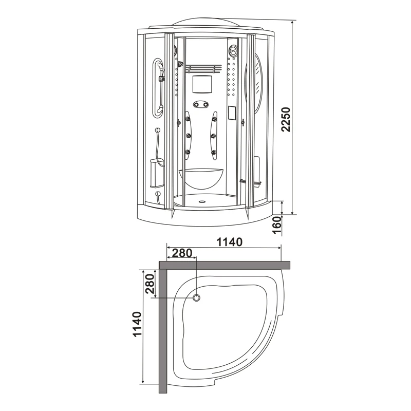 hot sale high quality steam room complete luxury bath shower cabin