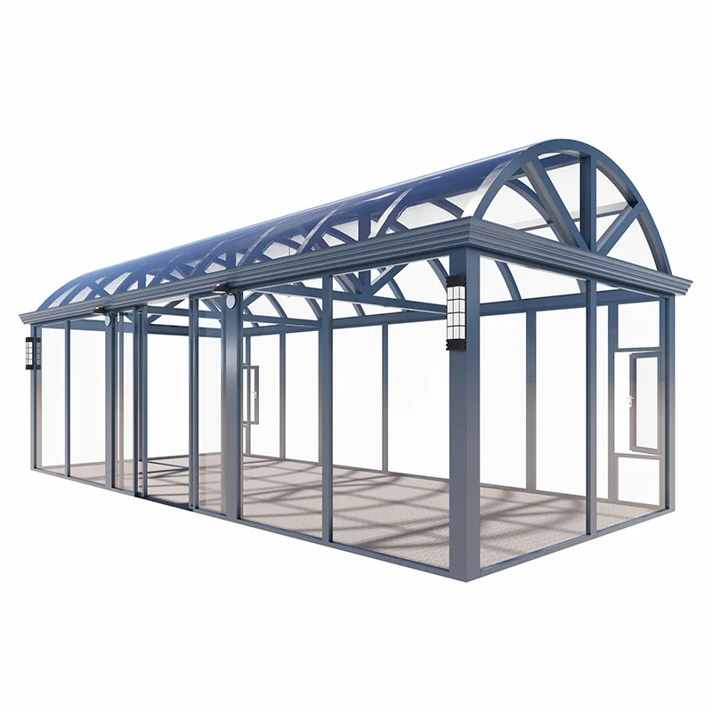 High Quality outdoor veranda glass house sunrooms Modern Solarium Conservatory Aluminum frame Glass House Sun Room