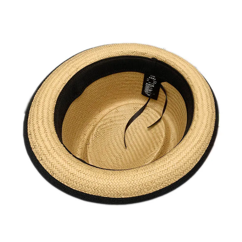 Wholesale chic women ladies paper Straw fedora jazz pork pie boater Hat beach UV protection sun hats with bowknot