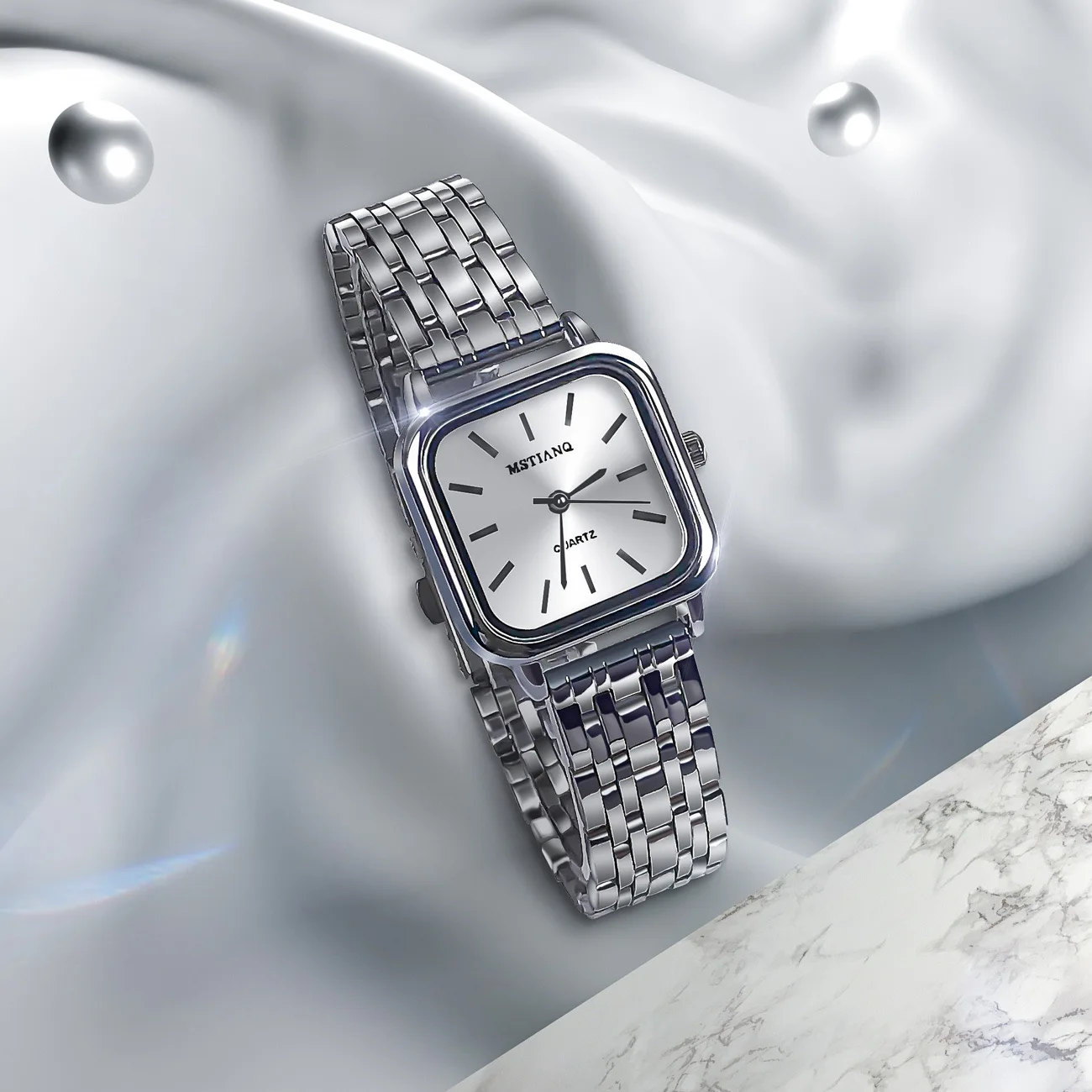 Hot sale Luxury Watch For lover Fashion Stainless Steel Band Square Watch Elegant Waterproof Ladies Quartz Watch Reloj