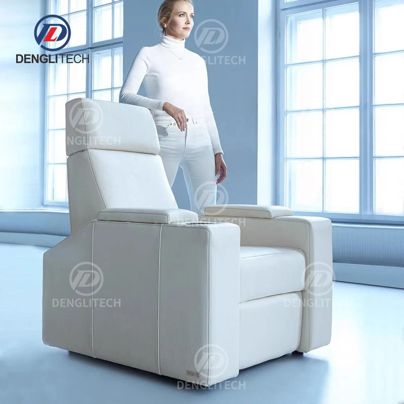 European New Design Ergonomic Leather Fashion Couch Furniture Sofa Cinema Electric Adjustable Backrest Recliner Movie Sofa