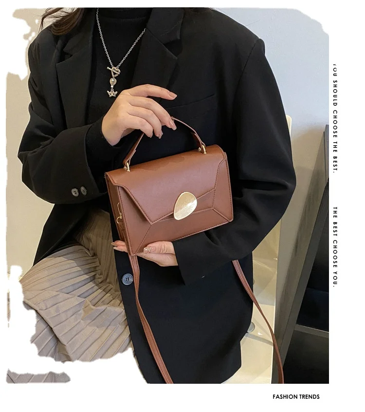 New Arrival Fashion Cheap Price Pu Leather Casual Elegance Crossbody Shoulder Purse and Handbags for Women