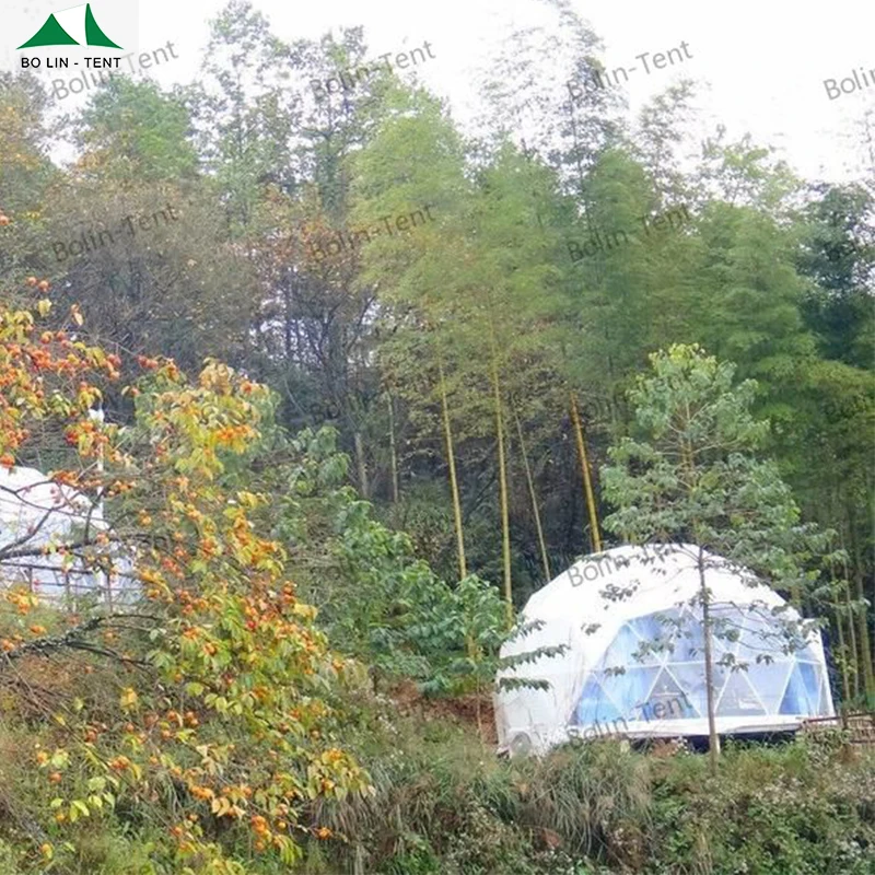 Bolin Tent Igloos Geodesic Dome Steel Structure Camping Tent Hotel Luxury Dome House Glamping Round Domo