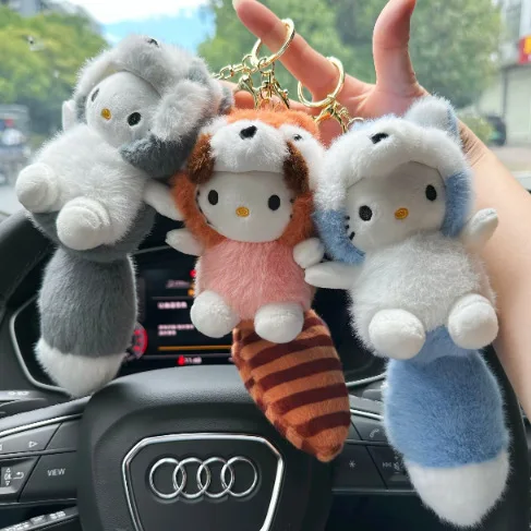 Wholesale Soft Cute Stuffed Animal Fireman Bear With Cap Plush Toys Teddy Bear Keychains