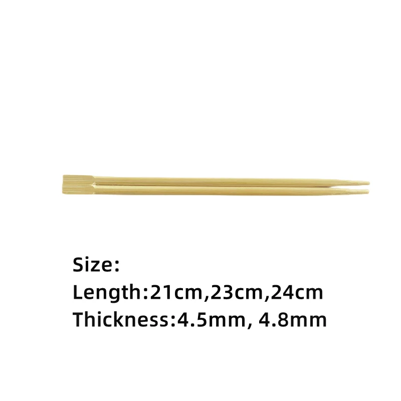 Bamboo Disposable Chopstick Natural With Custom Logo For Japanese Sushi  Used With Paper Cover