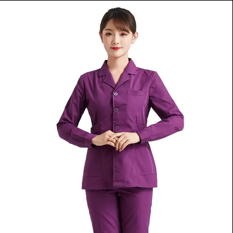 Suit long-sleeved female care uniform summer short-sleeved guide doctor oral dental work clothes
