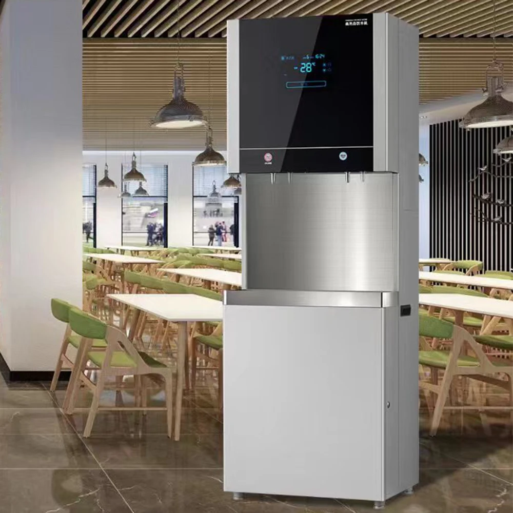 Commercial large-capacity hot and cold water dispenser electric stainless steel vertical water purifier