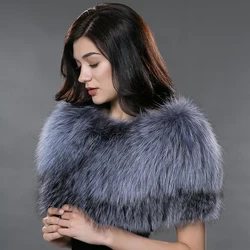 Elegant Banquet Ladies Winter Shawls Shoulder Cape New design Fashion Warm Fox Fur Shawl Wedding Bride Cape