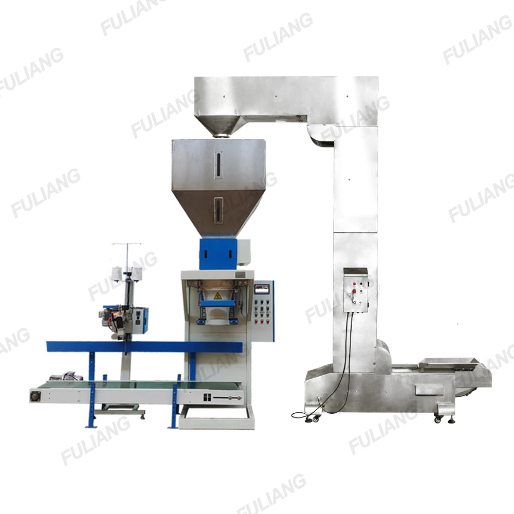 5kg 15kg 25kg 50kg packing machine bagger with automatic sewing system fertilizer rice pellet packaging machine