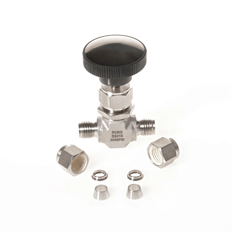 Swagelok Needle Valve Stainless steel 1/4 3/8 1/2 inch Flow Control Instrumentation Ferrule Compression Ends Needle Valve