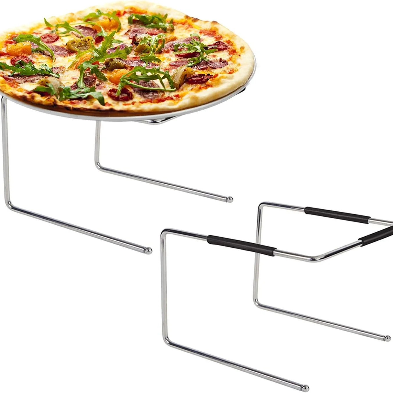 Bright surface Pizza Tray Stand pizza screen holder easy to assemble