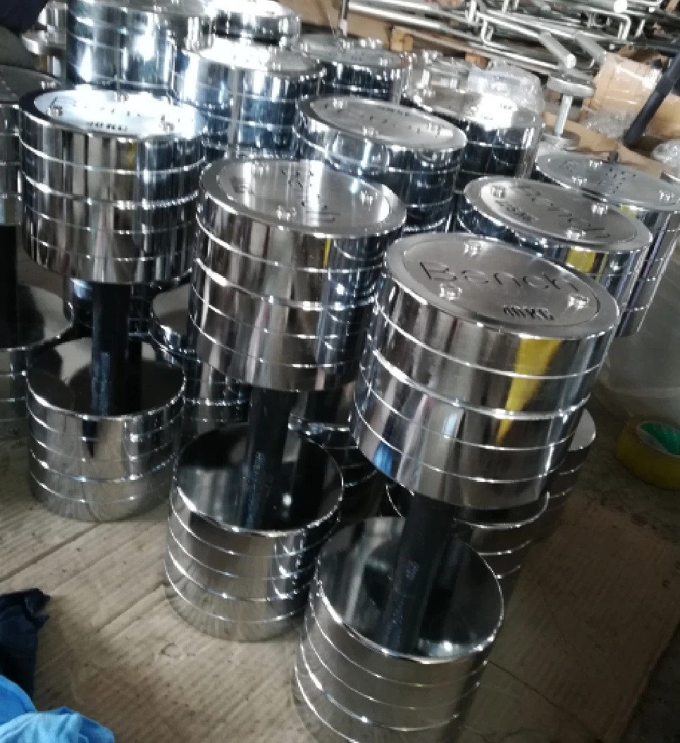 Custom Logo Gym Equipment stainless steel Dumbbell Set  Fitness Unisex Customized Steel  Bodybuilding