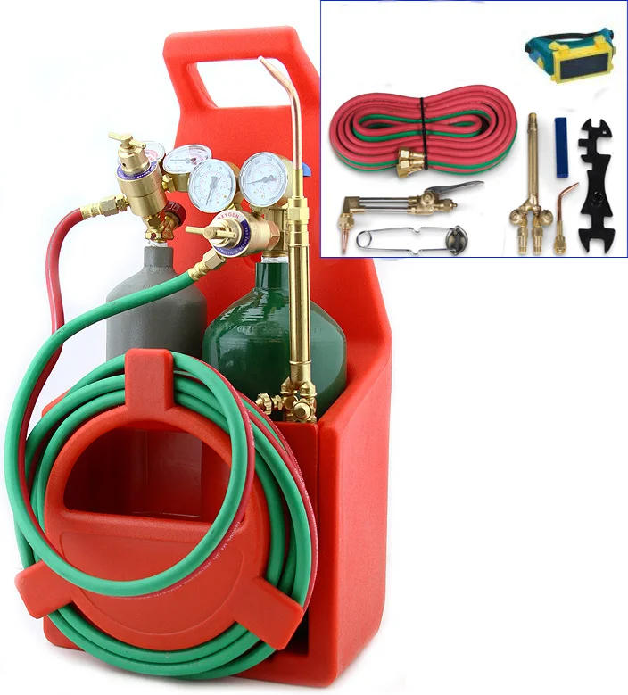 
Portable Gas Oxygen Acetylene Oxy Welding Cutting Torch Equipment Cutting Kit 