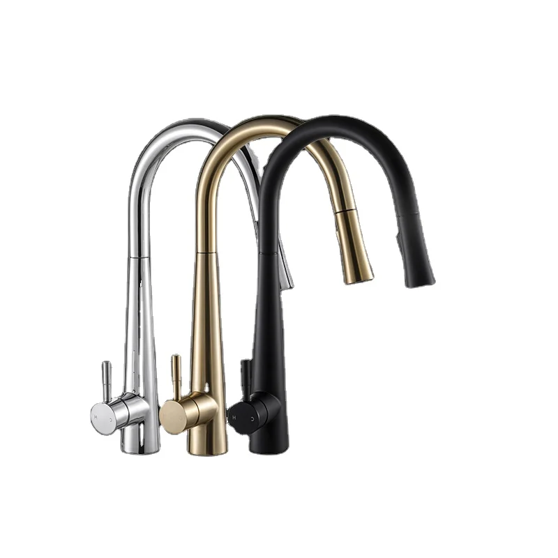gold and black cUPC UPC 61-9 NSF Pull Out flexible SS SUS 304 stainless steel Kitchen Sink Mixer Tap Faucet For Kitchen Sink