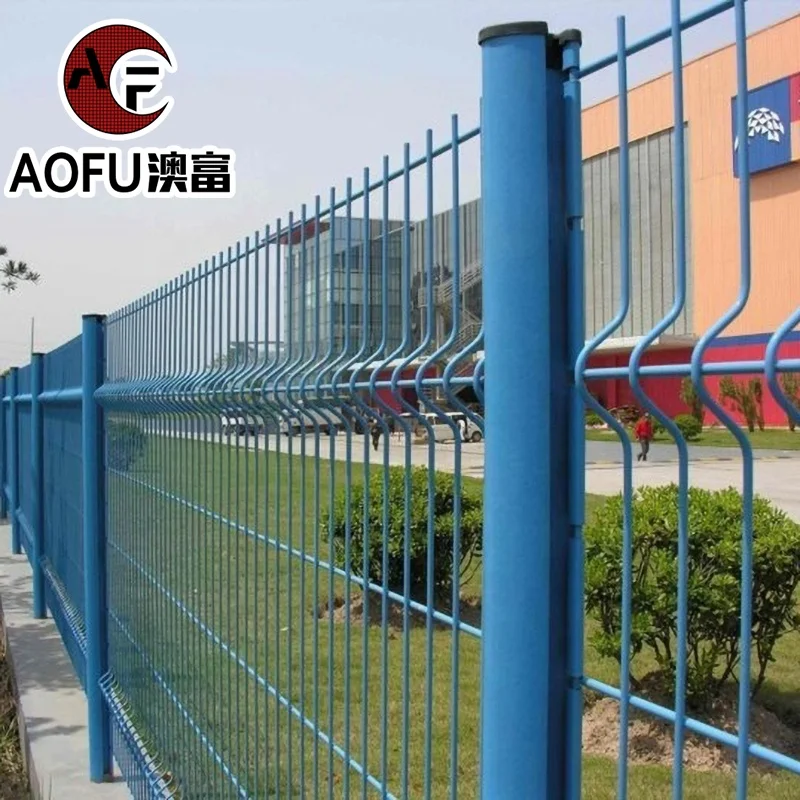 Construction Site Boundary Wall Fencing Black Backyard 3D wire mesh Fencing Panel With Barb