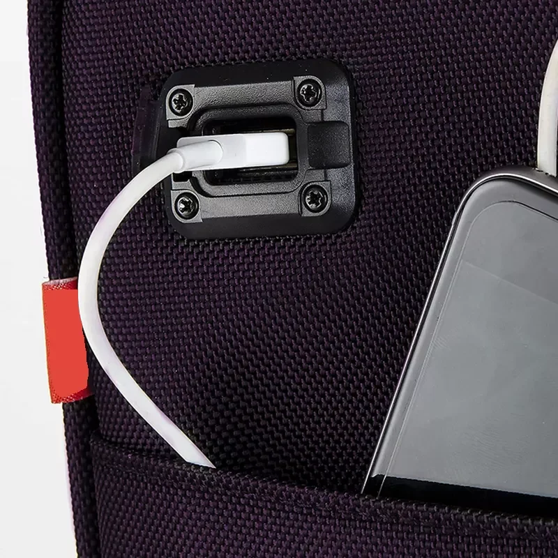 Wheel 15-Inch Luggage Smart Under Seat Carry-On USB Charging Port Wheels Trolley Bag Travel Pack