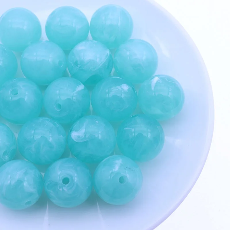 New 20mm Purple Candy Color Beads Round Acrylic Beads Loose Spacer Beads for Making Jewelry Necklace Bracelet Accessory