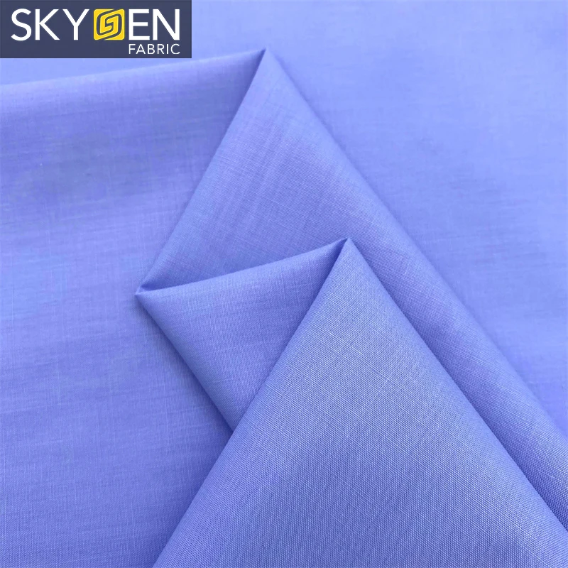 wholesale  woven dress  casual Cotton Polyester shirting seller TC CVC Poplin fabric