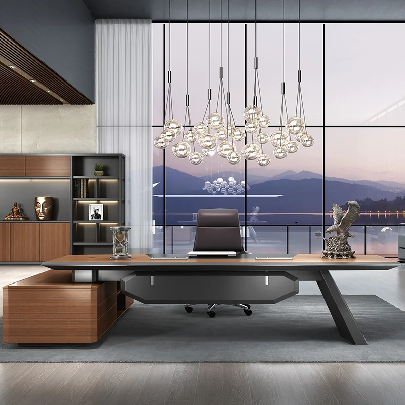 President Modern Design Luxury Metal Steel Leg Executive Office Desk Director Table Office