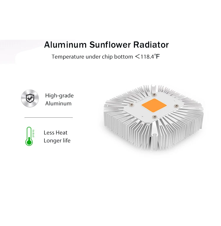 2021 Cost-Down COB Full Spectrum 200W Indoor Plant Grow LED Light with optimal heat dissipation