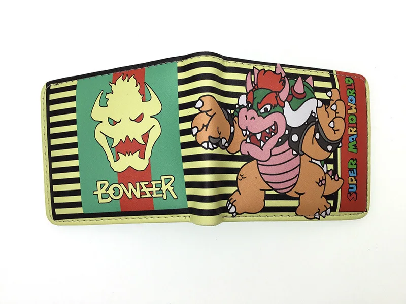 49 Design High Quality Mario Short regular bifold PU Wallet With Zipper for students