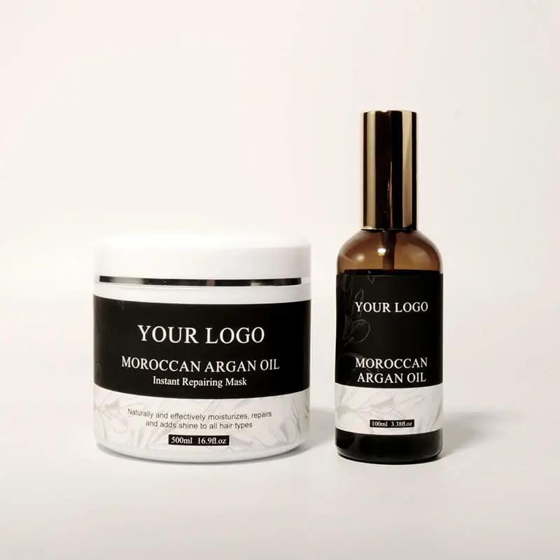 OEM продукты для ухода за волосами натуральные органические мгновенный Ремонт аргановое масло маска для волос для вьющихся волос