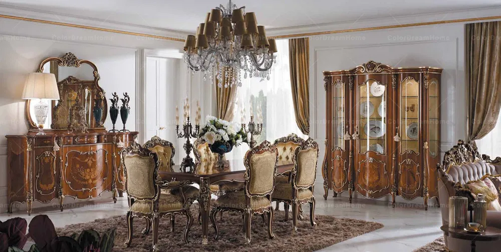 Французская королевская мебель для спальни роскошный античный шкаф с резьбой по дереву и