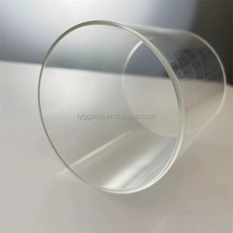 High-temperature large clear quartz glass cylinder tube furnace tube