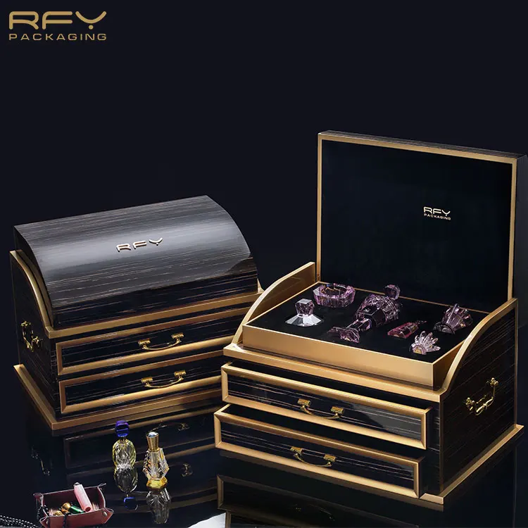 China luxury wooden perfume packaging gift box