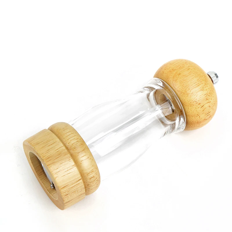 Popular 5.5inch Wooden Spice Pepper Grinder / Salt And Pepper Mill