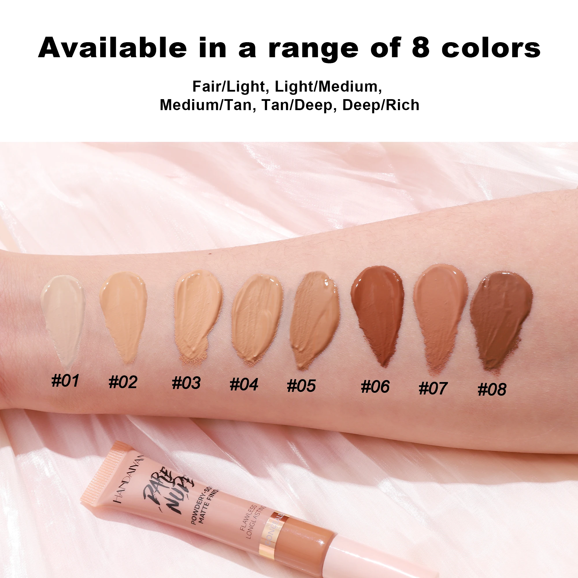 8Color Waterproof Liquid Concealer Cream Makeup Moisturizing Cover Acne Dark Circles Foundation Modify Face Contouring Cosmetics