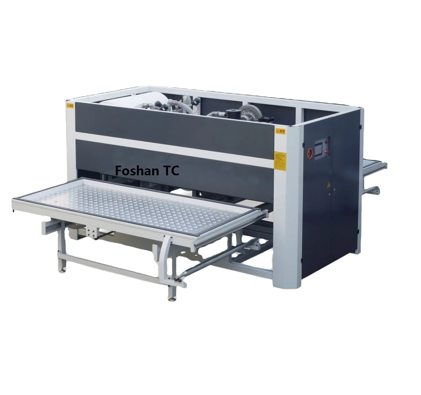 China automatic cabinet wooden door mdf furniture PVC flim vacuum membrane press laminating pressing machine price