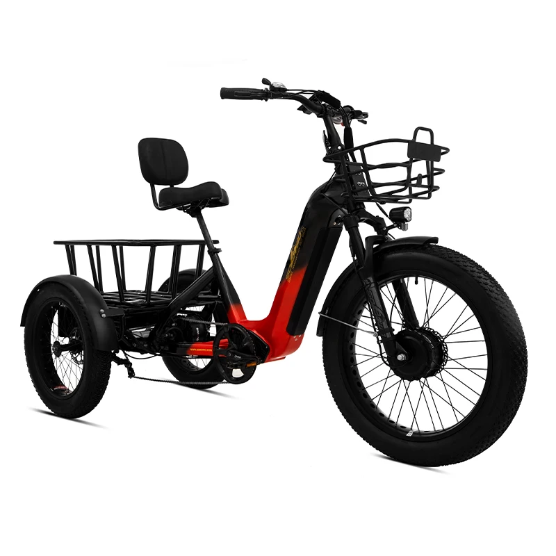 Berserk 2000W step through elettrica triciclo 48v bafang dual motor torque sensor electric tricycle 40ah dual battery e trike