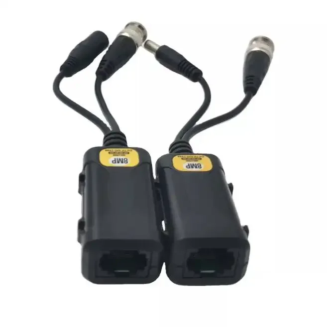 Highfly  professional  AHD CVI TVI PAL NTSC SECAM accessories 2 in 1 8MP passive video balun