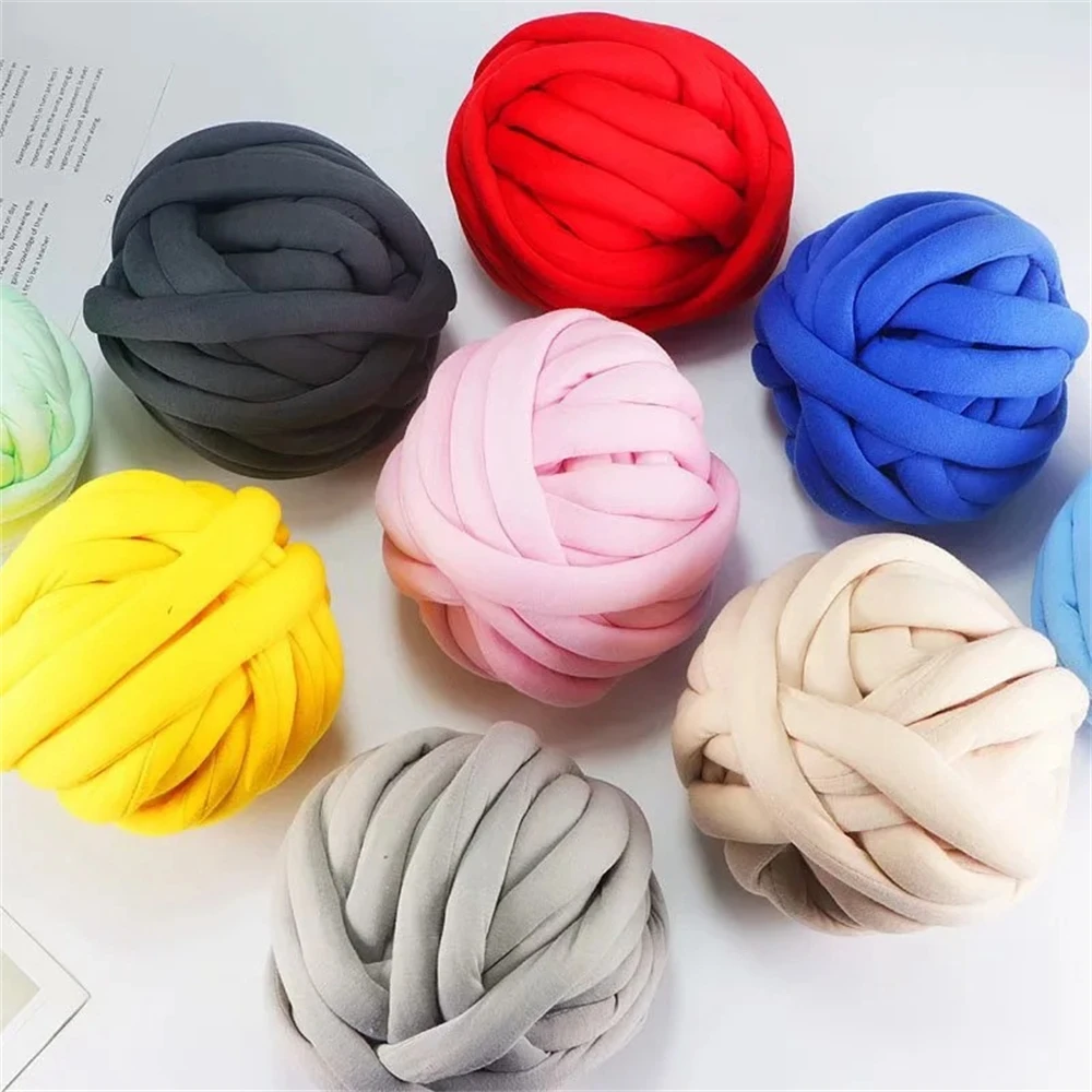250G Arm Knitting Yarn for Chunky Yarn Blanket Diy, Braided Knot Throw Cotton Wool Bulky Giant Yarn for Weave Craft Crochet
