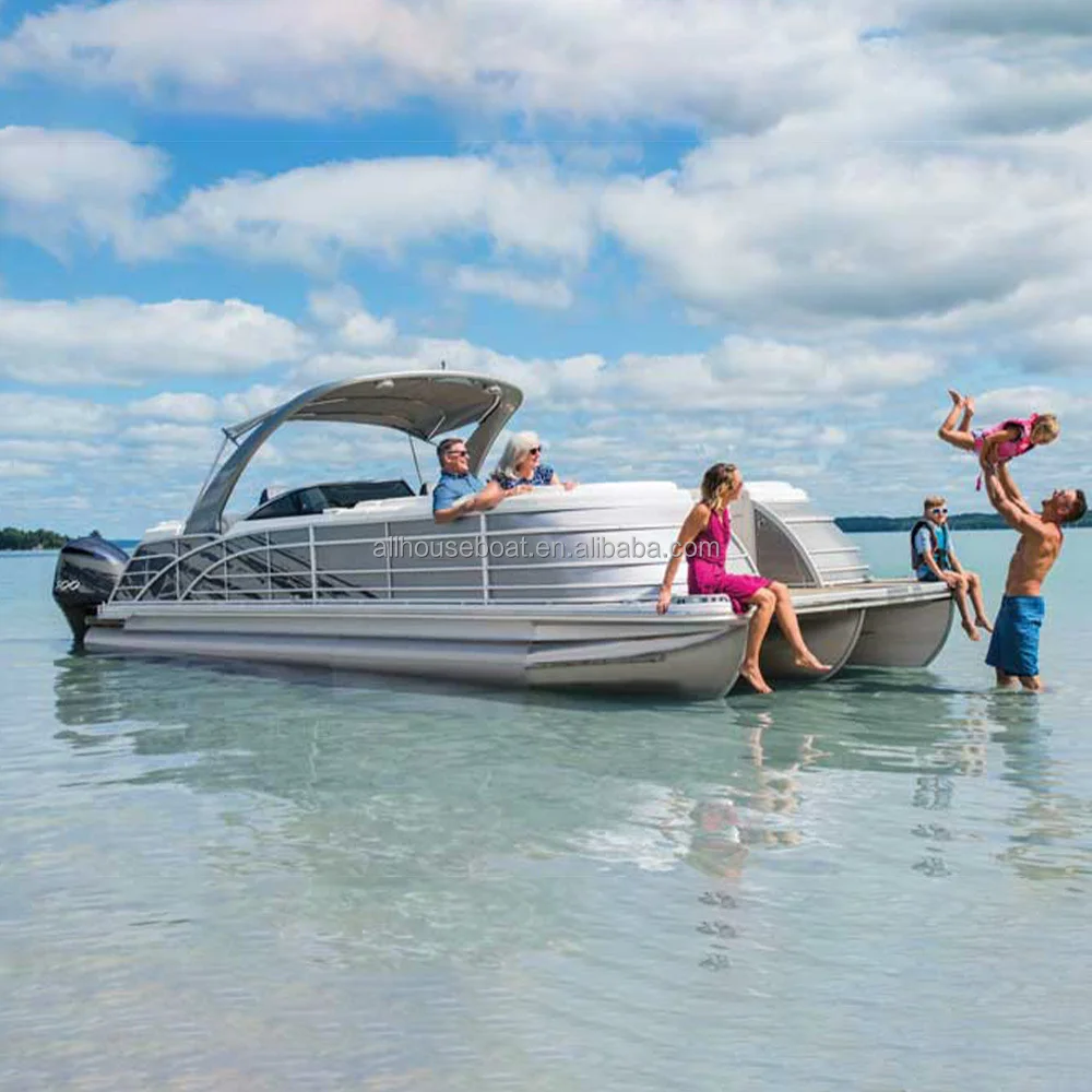 Factory Price High Quality Luxury Party Pontoon Boat 29FT 20 Passengers Large Space Pontoon Boat